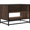 VIDAXL - Meuble tv chêne marron 61x40x46 cm bois d'ingénierie et métal