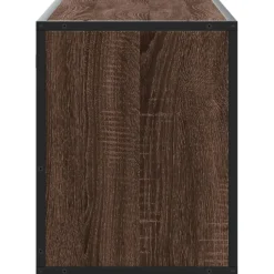 VIDAXL - Meuble tv chêne marron 100x31x39,5cm bois d'ingénierie et métal