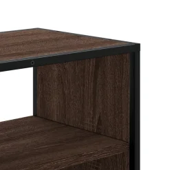 VIDAXL - Meuble tv chêne marron 100x31x39,5cm bois d'ingénierie et métal