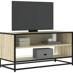 VIDAXL - Meuble tv chêne sonoma 91x40x46 cm bois d'ingénierie et métal