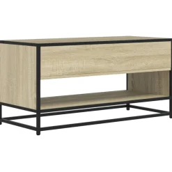 VIDAXL - Meuble tv chêne sonoma 91x40x46 cm bois d'ingénierie et métal