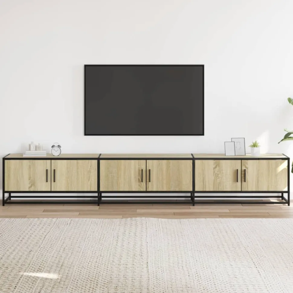 VIDAXL - Meuble tv chêne sonoma 240x35x41 cm bois d'ingénierie