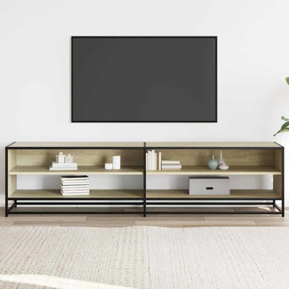 VIDAXL - Meuble tv chêne sonoma 180,5x40x46 cm bois d'ingénierie
