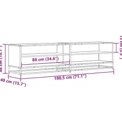 VIDAXL - Meuble tv chêne sonoma 180,5x40x46 cm bois d'ingénierie