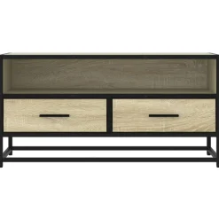 VIDAXL - Meuble tv chêne sonoma 80x34,5x40 cm bois d'ingénierie et métal