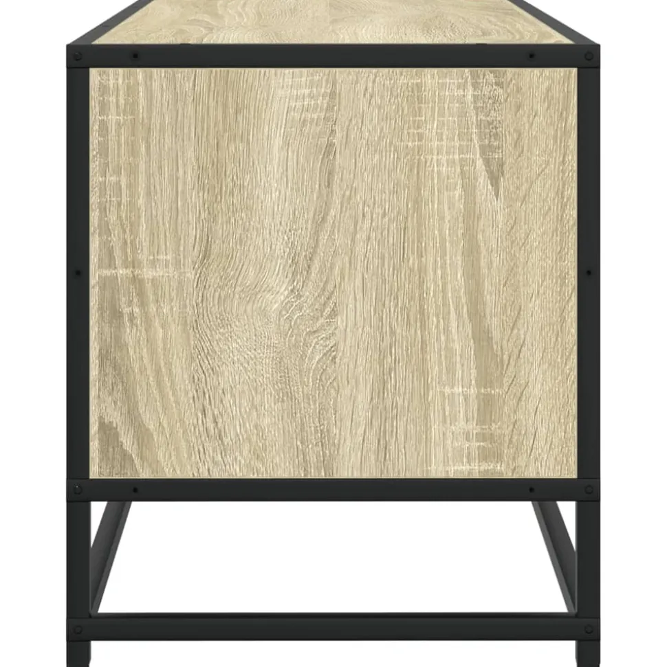 VIDAXL - Meuble tv chêne sonoma 80x34,5x40 cm bois d'ingénierie et métal