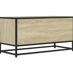 VIDAXL - Meuble tv chêne sonoma 80x34,5x40 cm bois d'ingénierie et métal