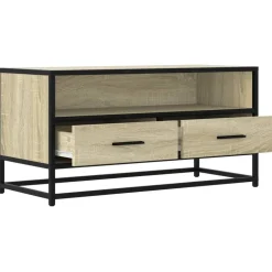 VIDAXL - Meuble tv chêne sonoma 80x34,5x40 cm bois d'ingénierie et métal
