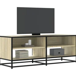 VIDAXL - Meuble tv chêne sonoma 120,5x40x46cm bois d'ingénierie et métal