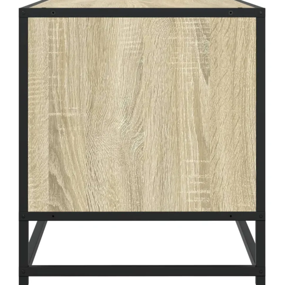 VIDAXL - Meuble tv chêne sonoma 120,5x40x46cm bois d'ingénierie et métal