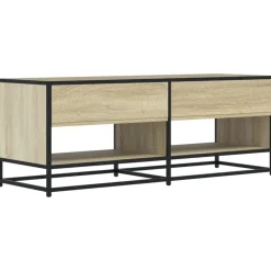 VIDAXL - Meuble tv chêne sonoma 120,5x40x46cm bois d'ingénierie et métal