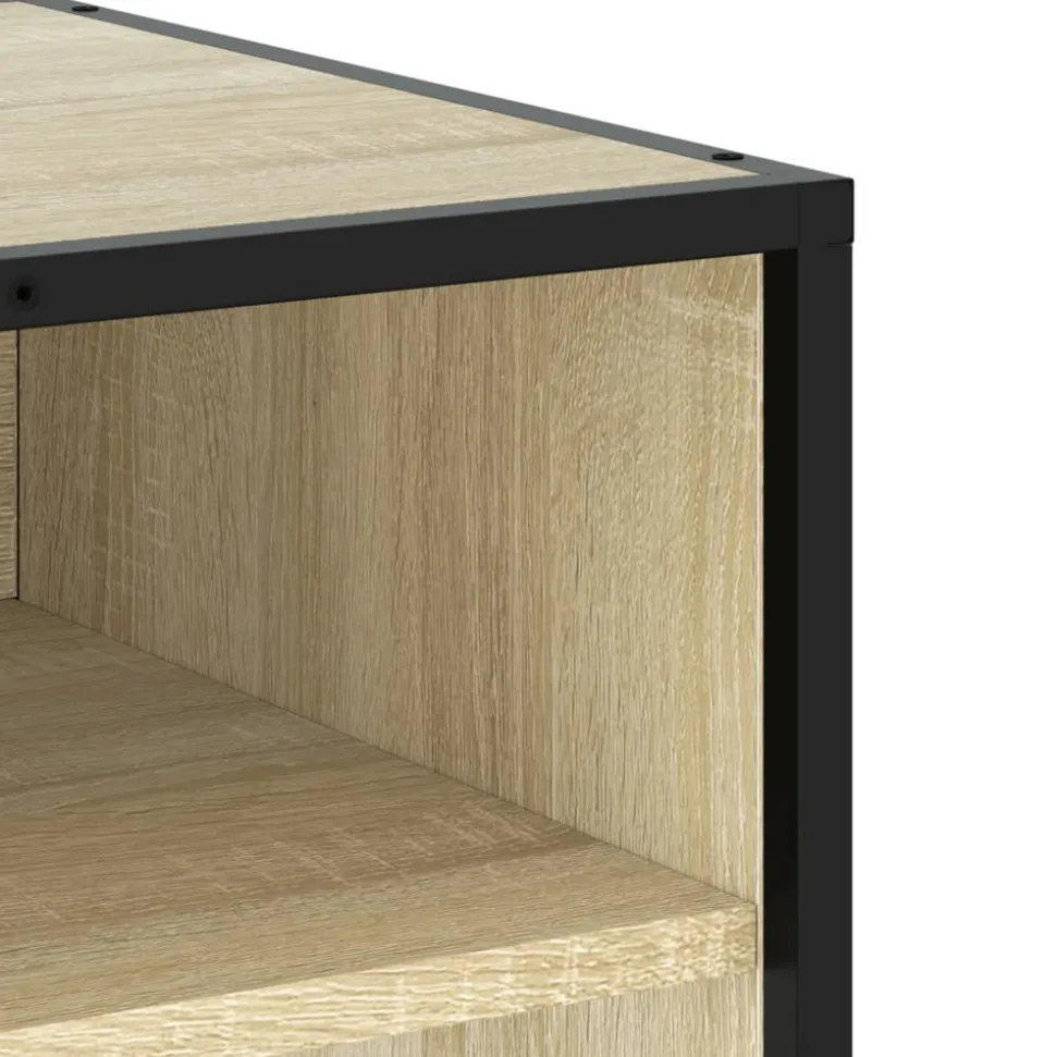 VIDAXL - Meuble tv chêne sonoma 120,5x40x46cm bois d'ingénierie et métal