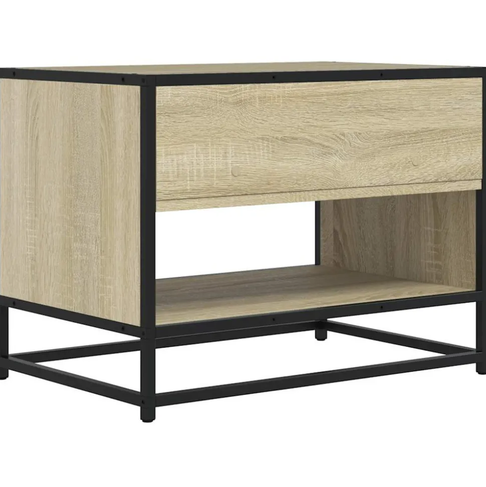 VIDAXL - Meuble tv chêne sonoma 61x40x46 cm bois d'ingénierie et métal