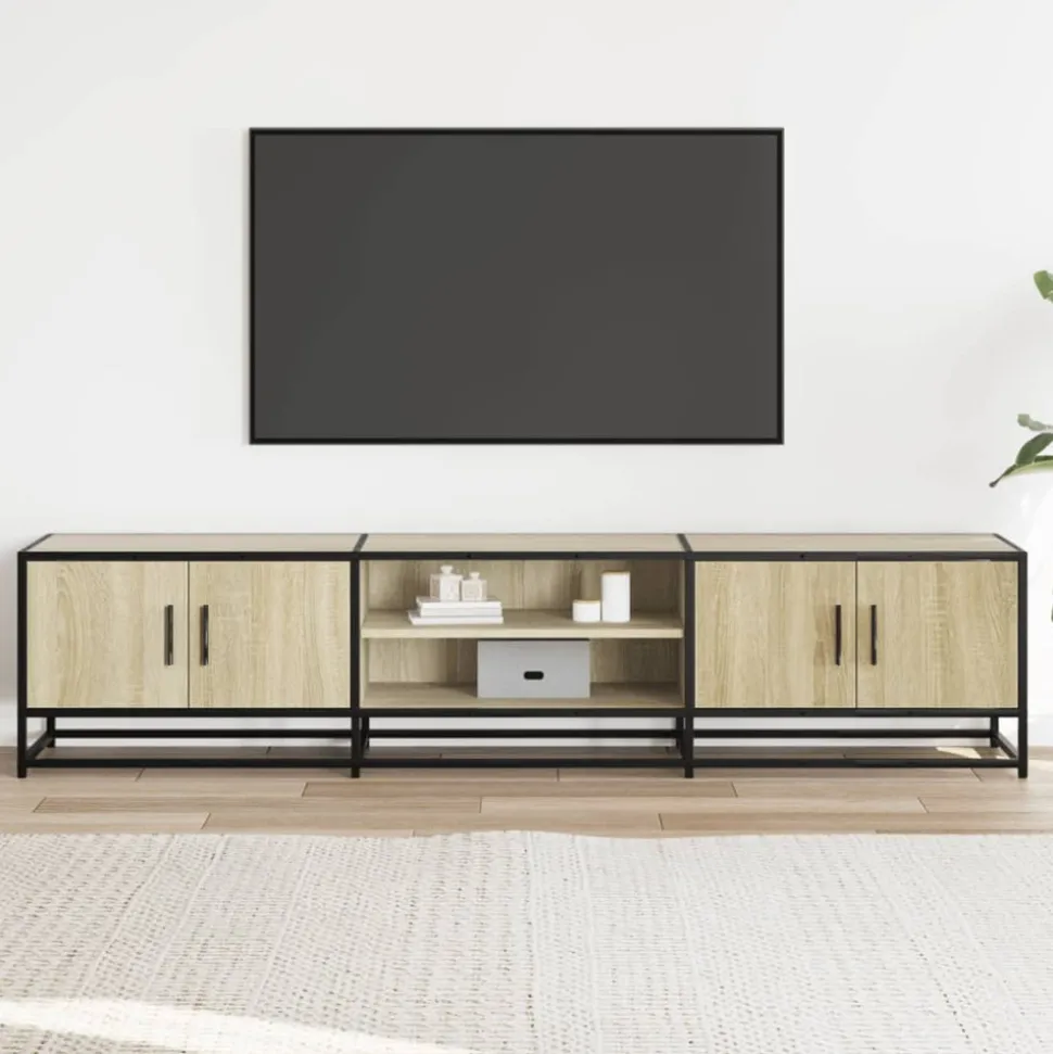 VIDAXL - Meuble tv chêne sonoma 180x35x41 cm bois d'ingénierie