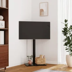 VIDAXL - Meuble tv d'angle 1 niveau pour 32-65 pouces noir