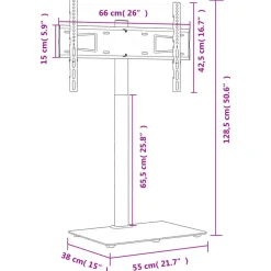 VIDAXL - Meuble tv d'angle 1 niveau pour 32-65 pouces noir