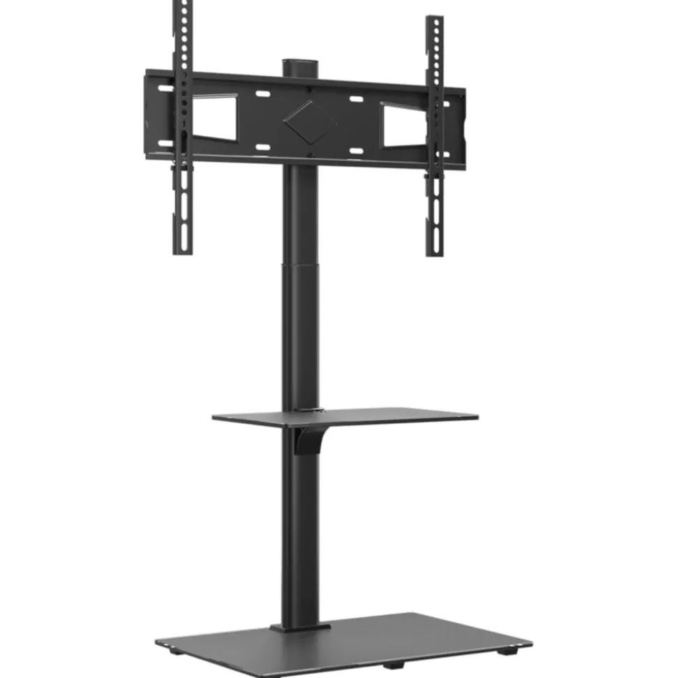 VIDAXL - Meuble tv d'angle 2 niveaux pour 32-65 pouces noir