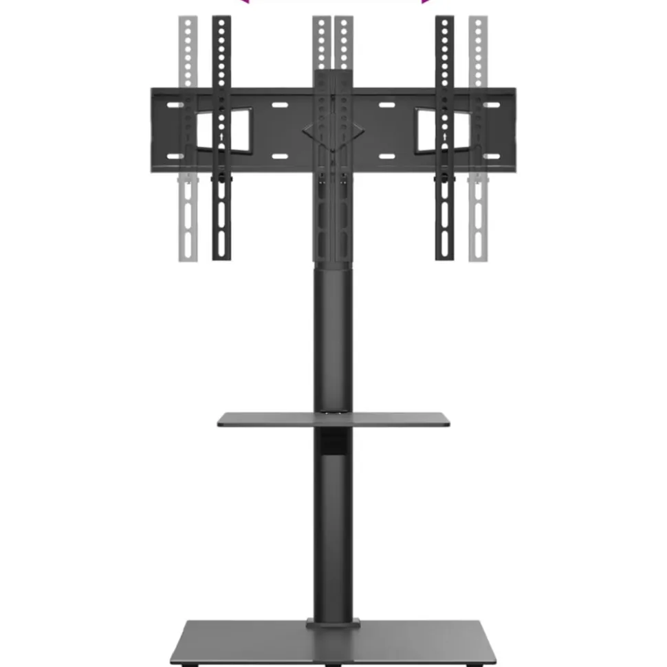 VIDAXL - Meuble tv d'angle 2 niveaux pour 32-65 pouces noir