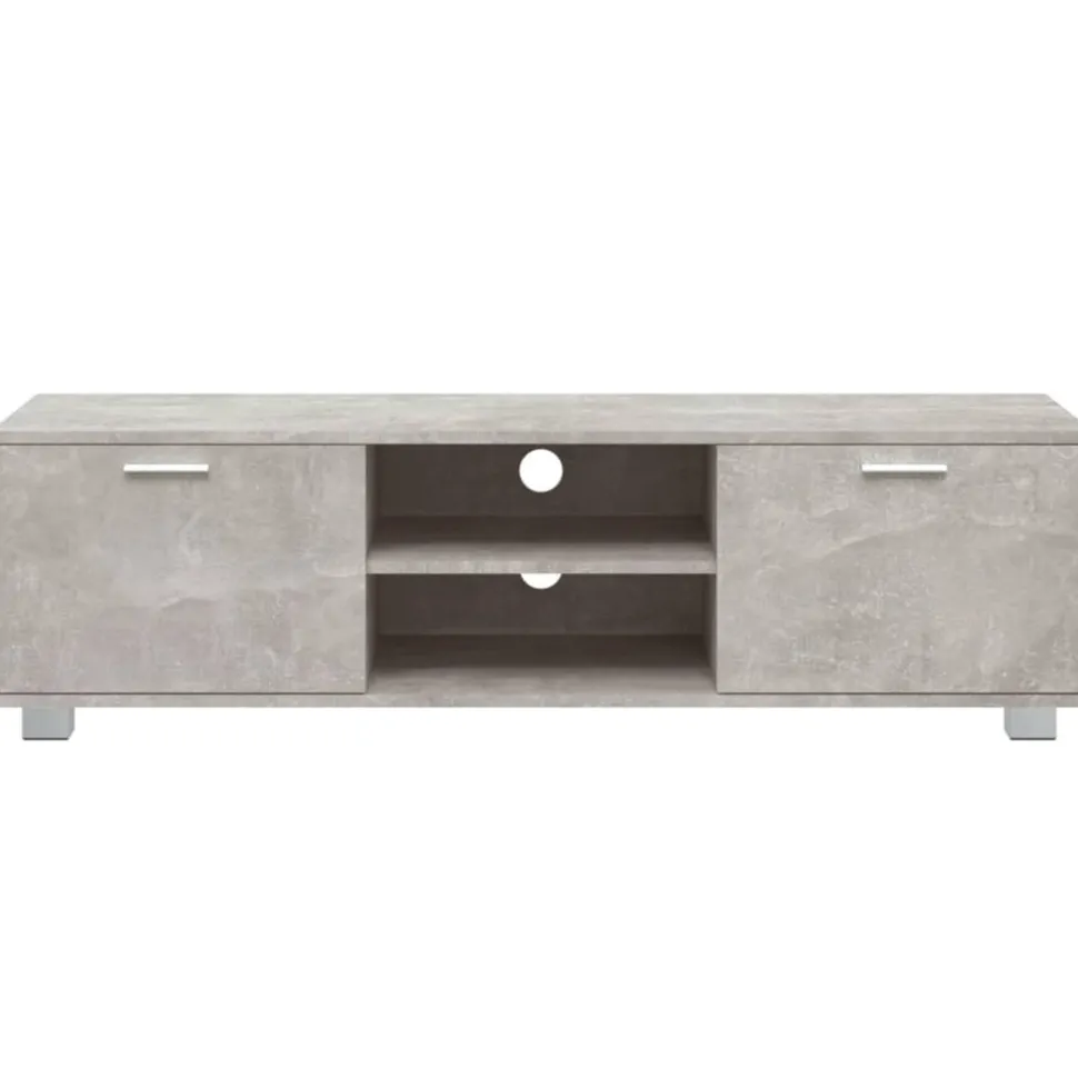 VIDAXL - Meuble tv gris béton 140x40,5x35 cm bois d'ingénierie