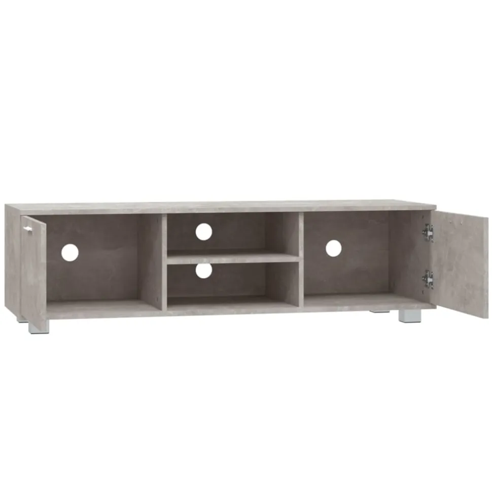 VIDAXL - Meuble tv gris béton 140x40,5x35 cm bois d'ingénierie