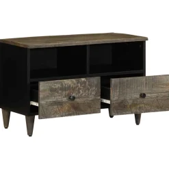 VIDAXL - Meuble tv gris clair 70x33,5x46 cm bois massif de manguier