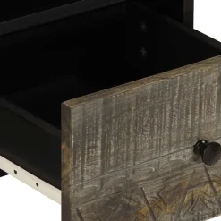 VIDAXL - Meuble tv gris clair 70x33,5x46 cm bois massif de manguier