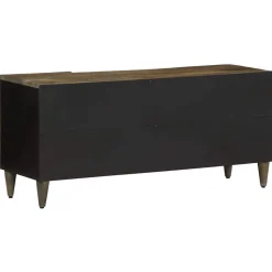 VIDAXL - Meuble tv gris clair 105x33,5x46 cm bois massif de manguier