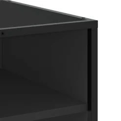 VIDAXL - Meuble tv noir 61x40x46 cm bois d'ingénierie et métal