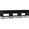 VIDAXL - Meuble tv noir 180x40x46 cm bois d'ingénierie