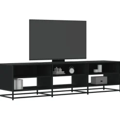 VIDAXL - Meuble tv noir 180x40x46 cm bois d'ingénierie