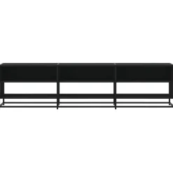 VIDAXL - Meuble tv noir 180x40x46 cm bois d'ingénierie