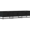 VIDAXL - Meuble tv noir 180x35x41 cm bois d'ingénierie