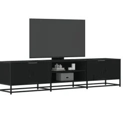 VIDAXL - Meuble tv noir 180x35x41 cm bois d'ingénierie