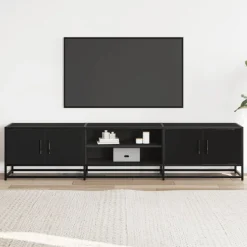 VIDAXL - Meuble tv noir 180x35x41 cm bois d'ingénierie