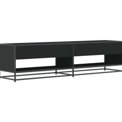 VIDAXL - Meuble tv noir 180,5x40x46 cm bois d'ingénierie