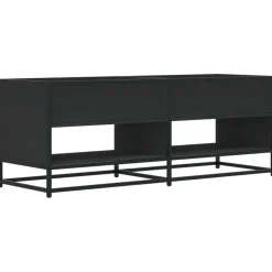 VIDAXL - Meuble tv noir 120,5x40x46 cm bois d'ingénierie et métal