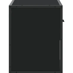 VIDAXL - Meuble tv noir 60x31x39,5 cm bois d'ingénierie et métal