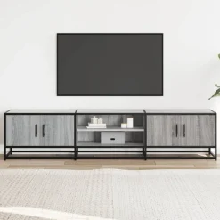 VIDAXL - Meuble tv sonoma gris 180x35x41 cm bois d'ingénierie