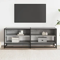 VIDAXL - Meuble tv sonoma gris 120,5x40x46 cm bois d'ingénierie et métal