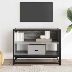VIDAXL - Meuble tv sonoma gris 61x40x46 cm bois d'ingénierie et métal