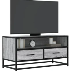 VIDAXL - Meuble tv sonoma gris 80x34,5x40 cm bois d'ingénierie et métal