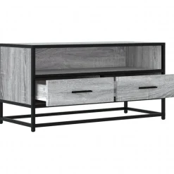 VIDAXL - Meuble tv sonoma gris 80x34,5x40 cm bois d'ingénierie et métal