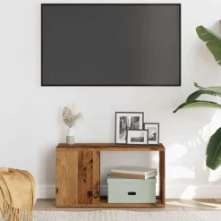 VIDAXL - Meuble tv vieux bois 60x24x32cm bois d'ingénierie