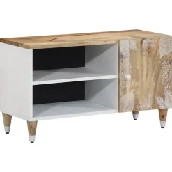 VIDAXL - Meuble tv 80x31,5x46 cm bois massif de manguier