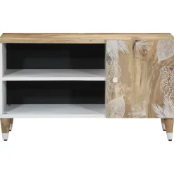 VIDAXL - Meuble tv 80x31,5x46 cm bois massif de manguier