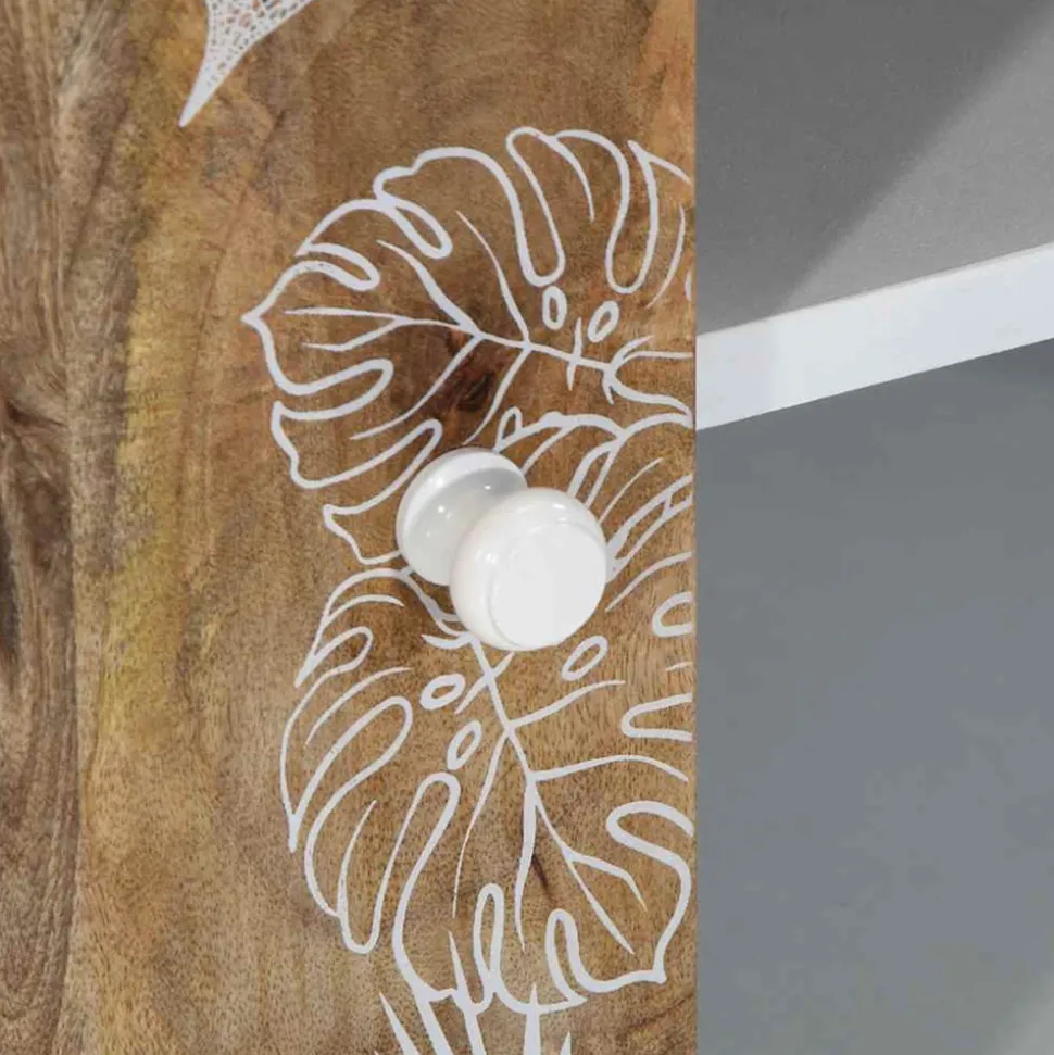 VIDAXL - Meuble tv 105x33,5x46 cm bois massif de manguier