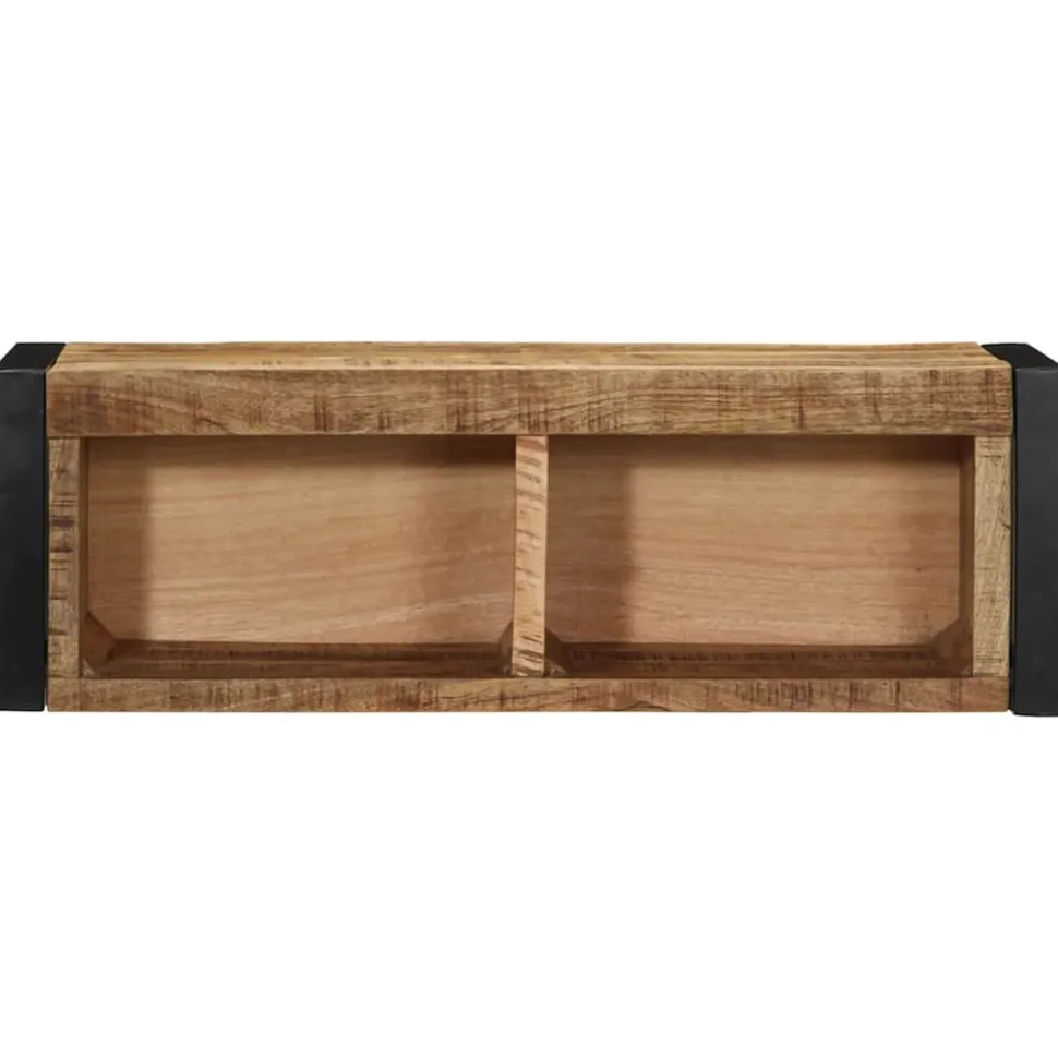 VIDAXL - Meuble tv 80x30x25 cm bois massif de manguier brut