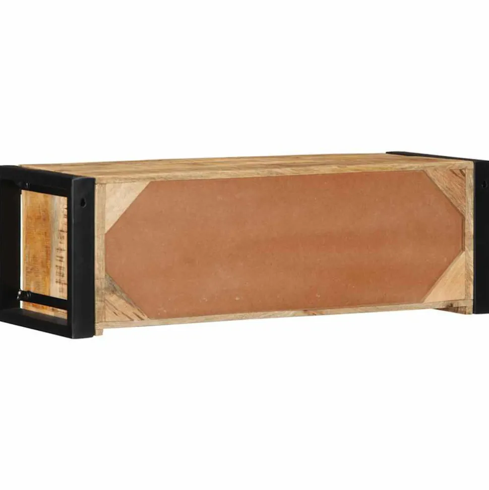 VIDAXL - Meuble tv 80x30x25 cm bois massif de manguier brut