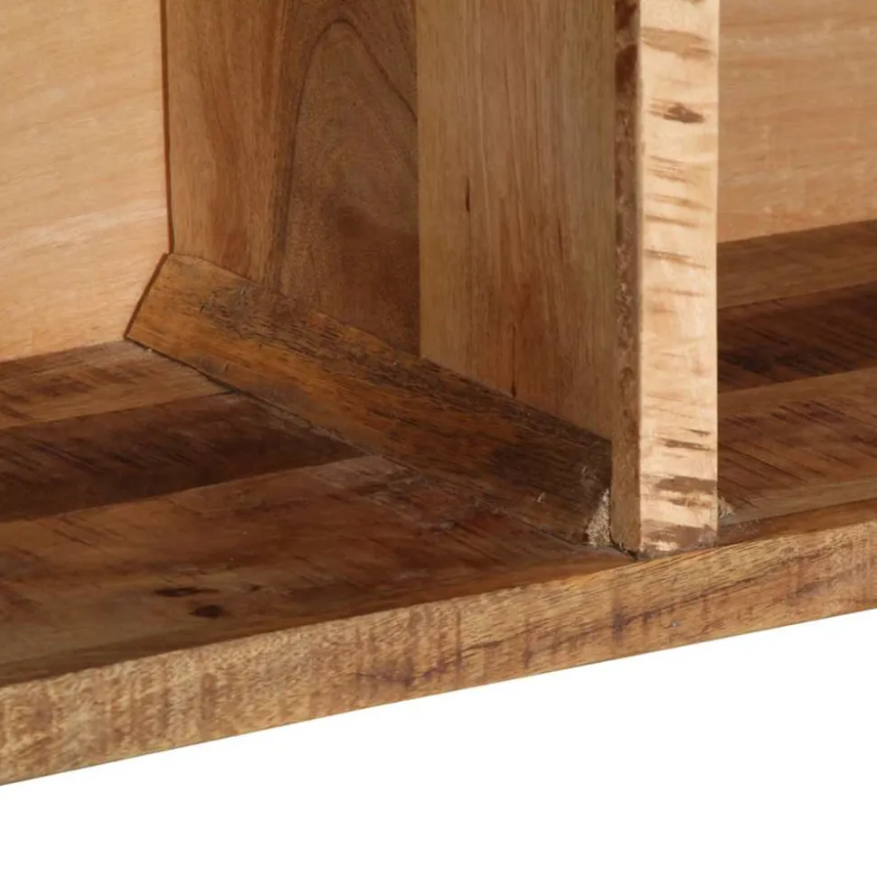 VIDAXL - Meuble tv 80x30x25 cm bois massif de manguier brut