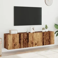 VIDAXL - Meubles tv muraux 2 pcs vieux bois 80x30x41 cm